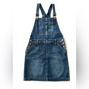 Gap Denim Skirtall Overall Dress Pockets Medium Blue Kid Size‎ XXL or Women’s S